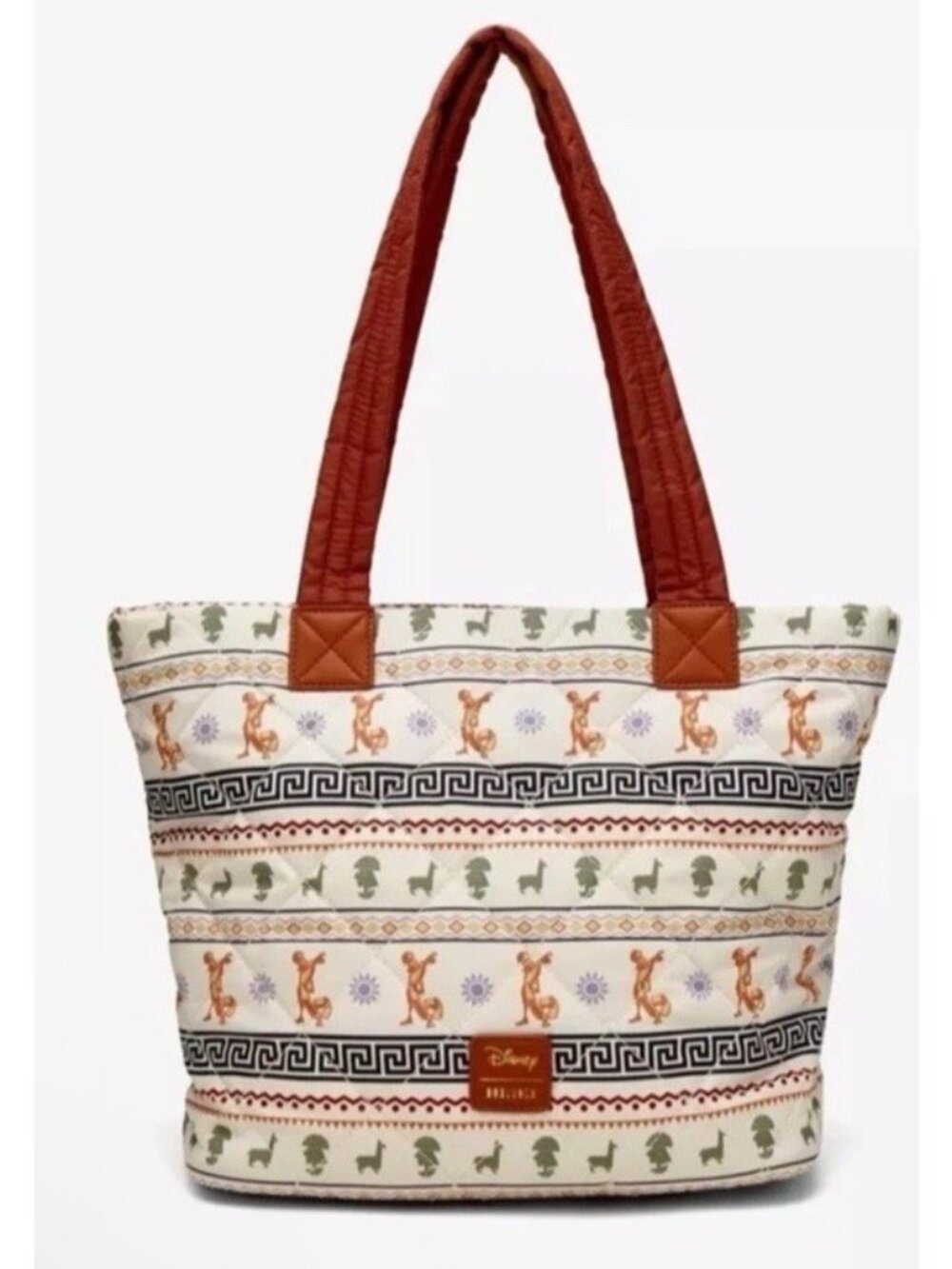 Disney The Emperor's New Groove Quilted Tote Bag Kuzco llamas Poison Bottle NWT